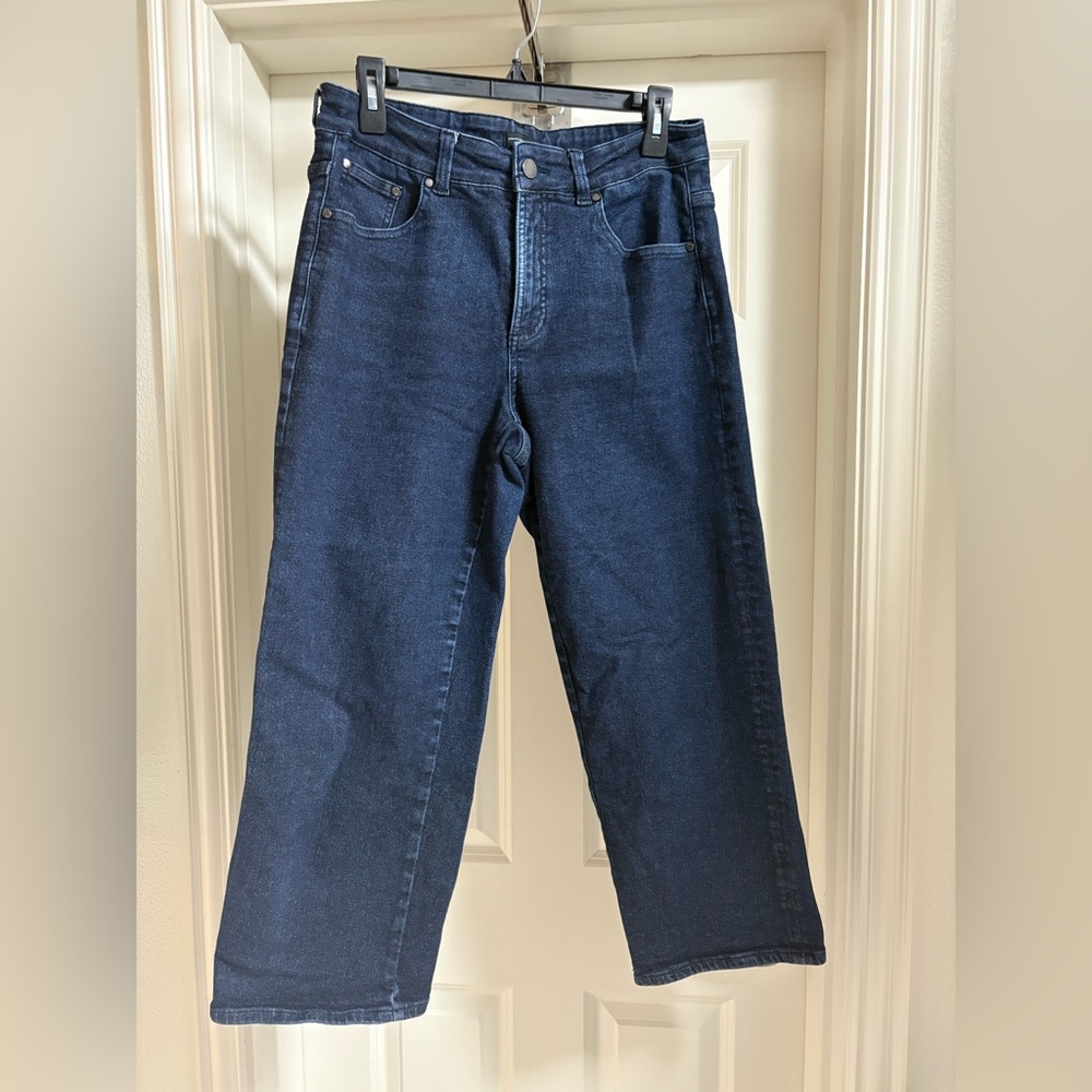 Universal Standard Bae Boyfriend Crop Jeans | 10 | Dark Blue